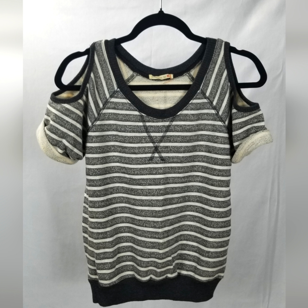Alternative Apparel Cold Shoulder Sweatshirt Top